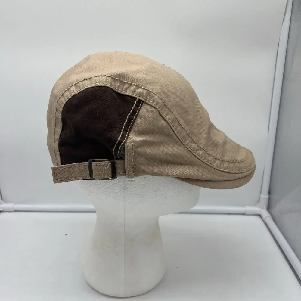 Barbados Gatsby Hat Cap Mens Adjustable Khaki/Brown